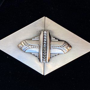 Futurist Art Deco Statement Brooch
